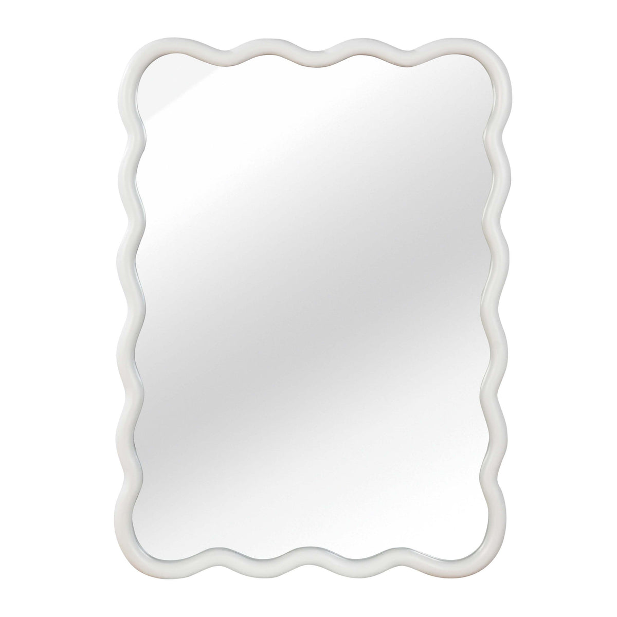 Wood-framed bathroom mirror protected from moisture exposure