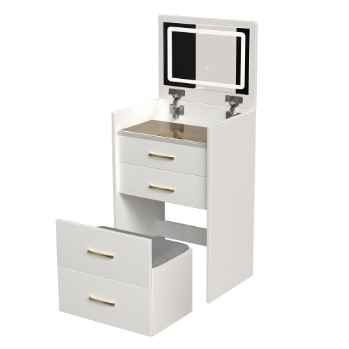 3-in-1 vanity desk used as makeup table and nightstand