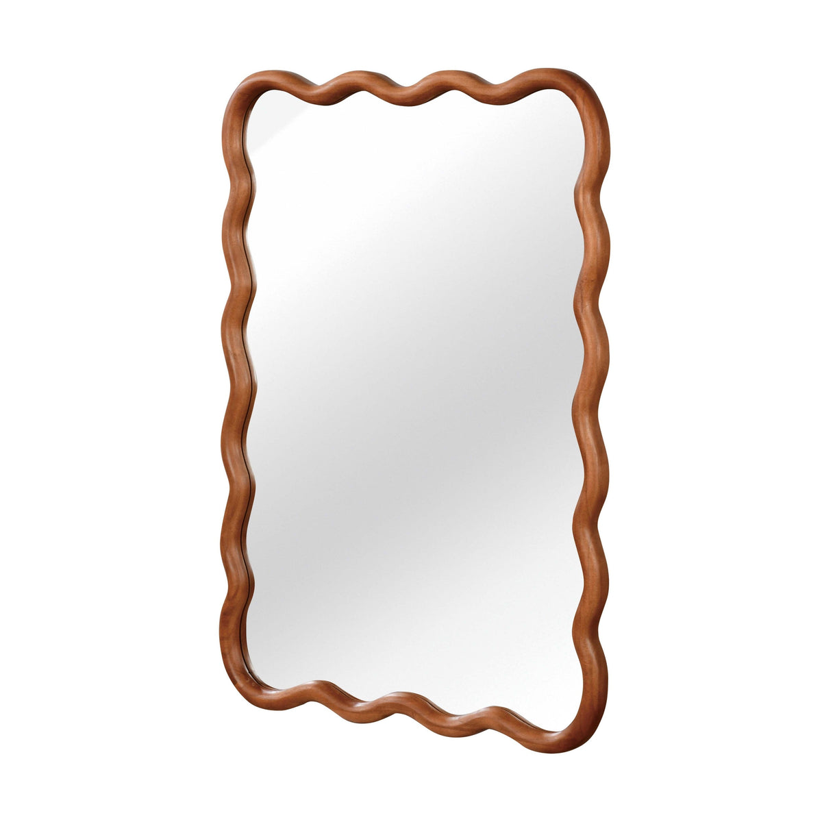 30x40 decorative bathroom mirror with sculpted wavy frame